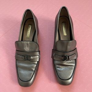 Gray Metallic Loafers